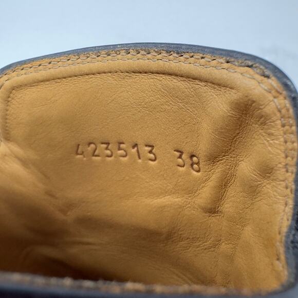 Gucci Princetown Black Leather Horsebit Mules Loafers Size 38 - Picture 9 of 12